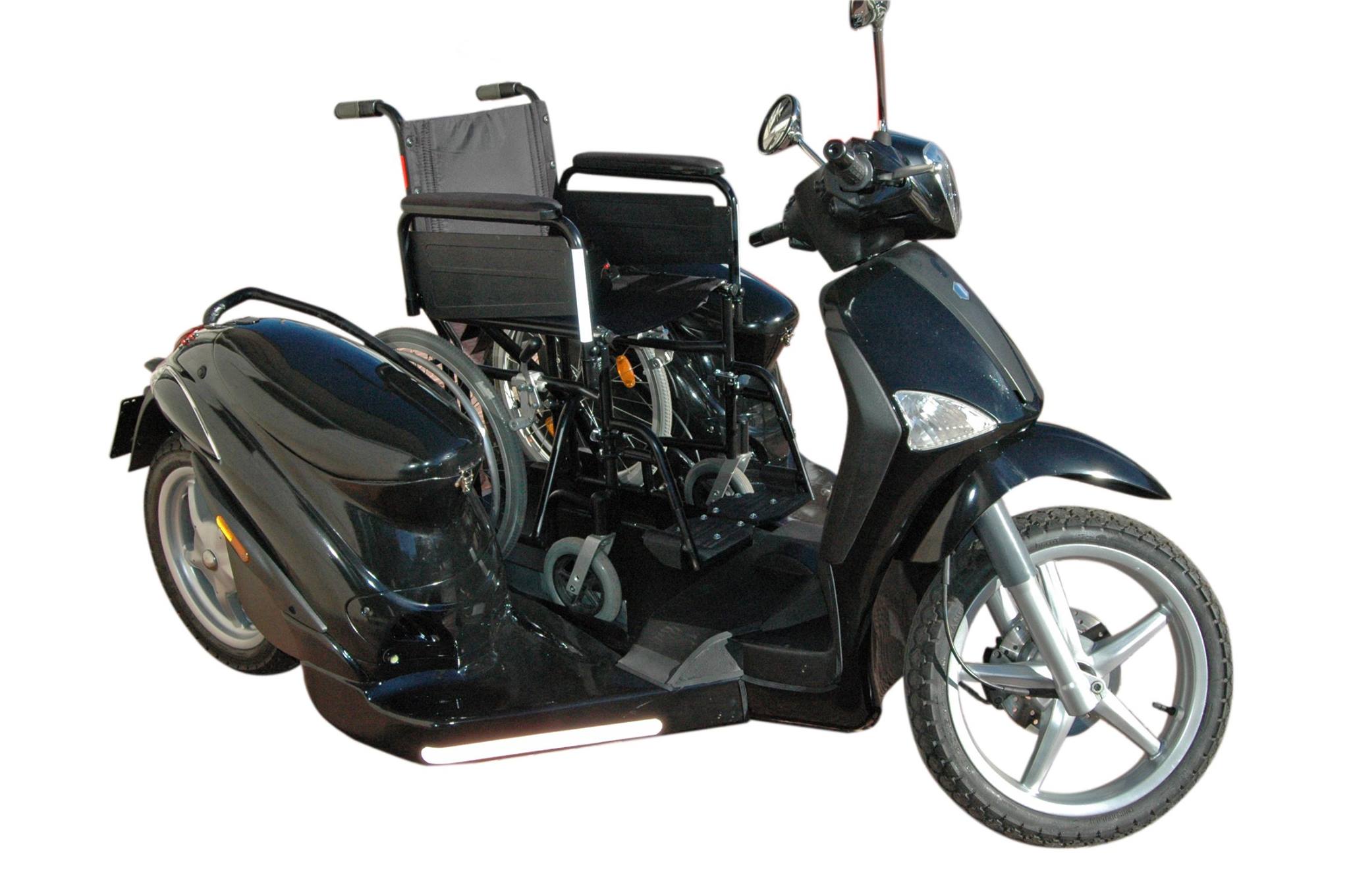 Side view of the HDX3 electric scooter with a matte black chassis, highlighting the sleek frame design and structural build.